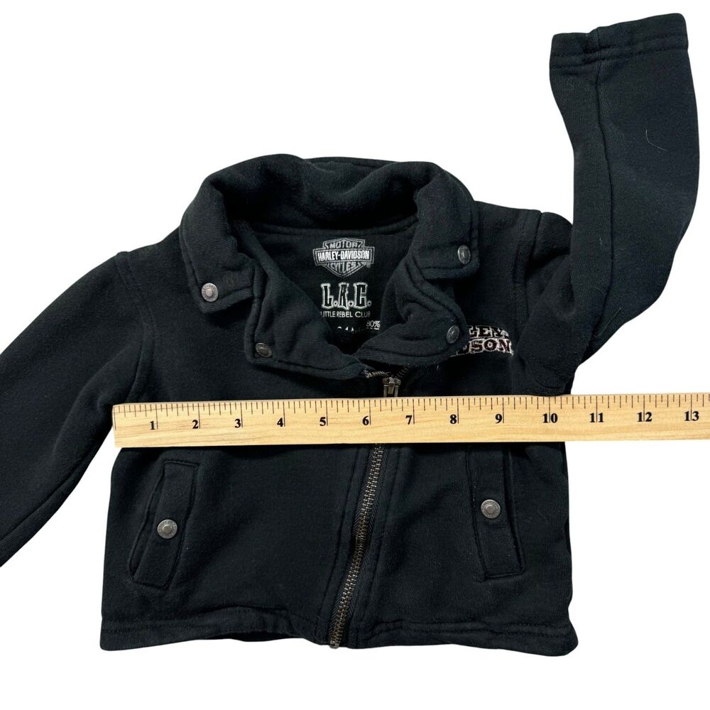 Harley Davidson Jacket Kids 24M Black Motorcycle Little Rebel Club Moto Biker - Picture 8 of 9